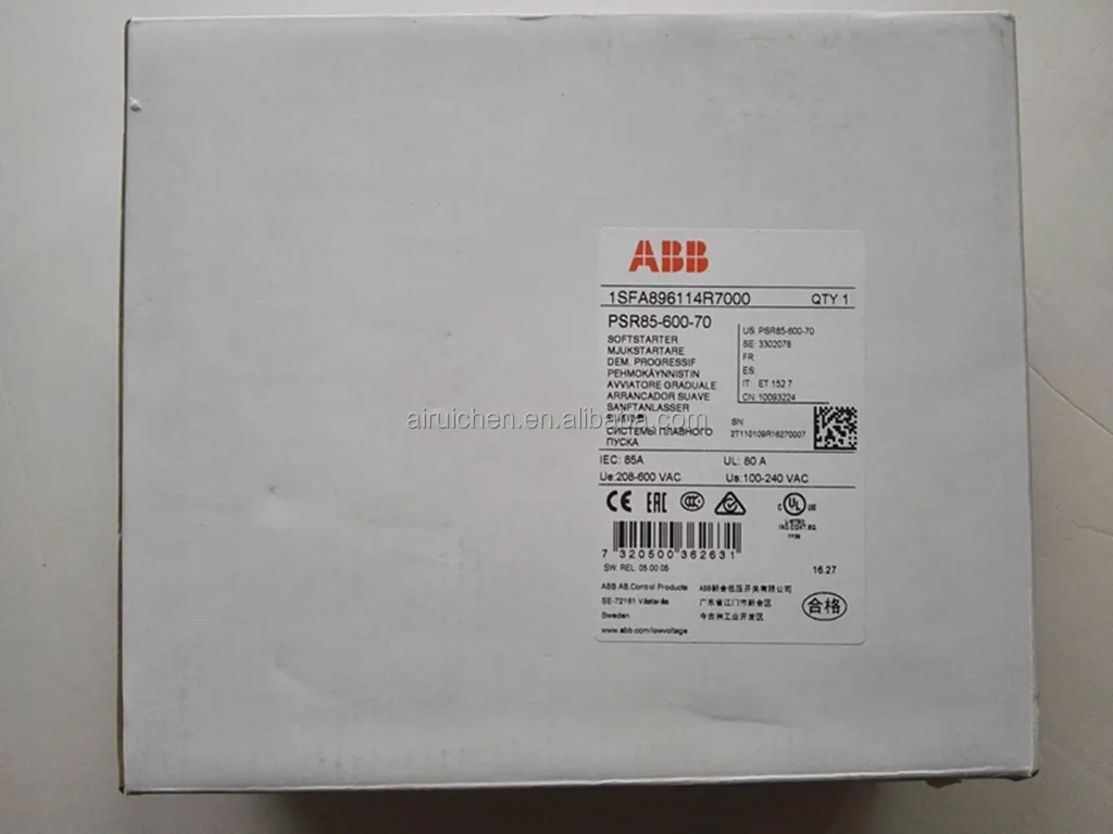 Distributors Industrial controls PSR Softstarter 22KW 1SFA896111R7000 PSR45-600-70 Softstarter for ABB