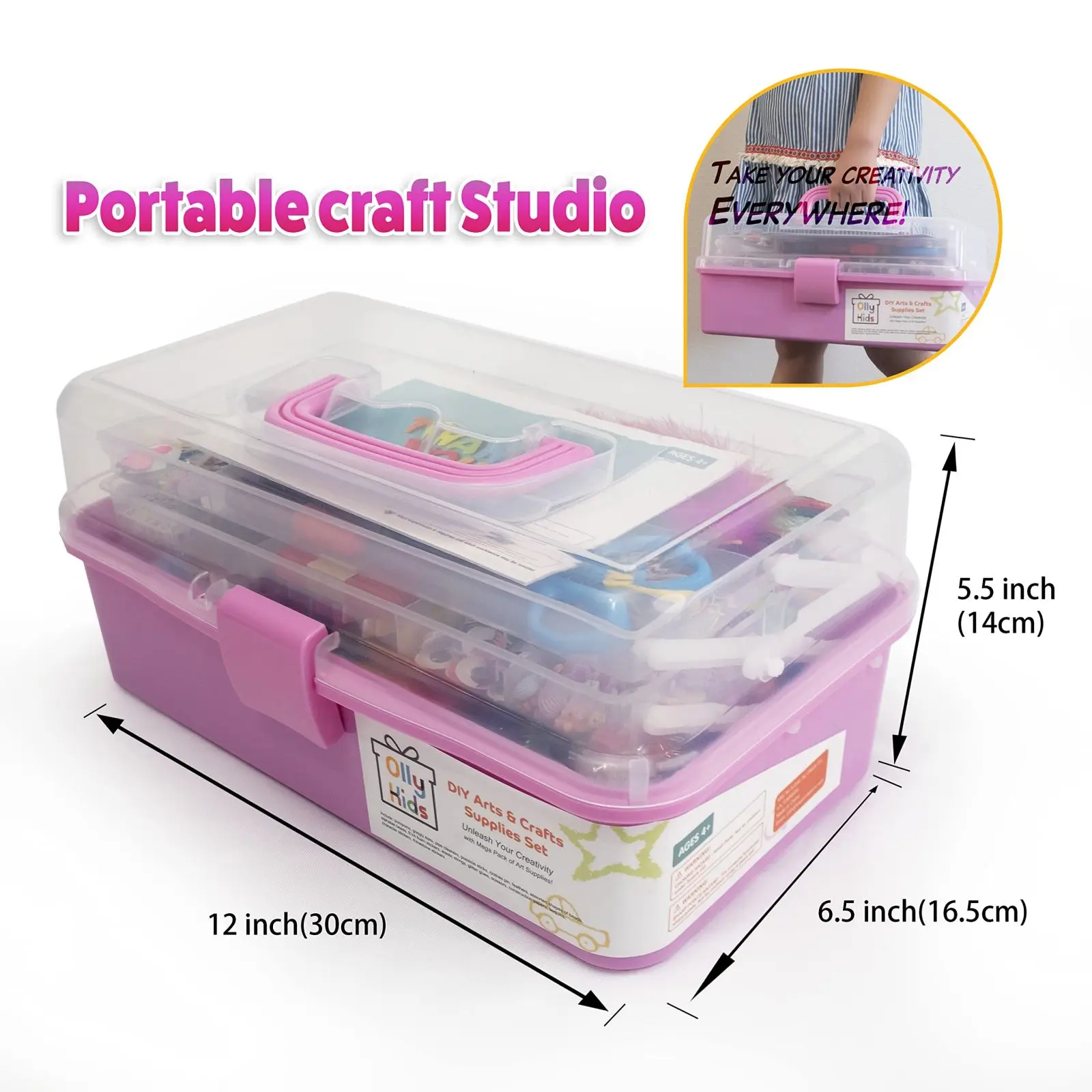 1500+ Pcs Art and Craft Supplies All In One Crafting Kit DIY Kids Crafts for Handmade Projects