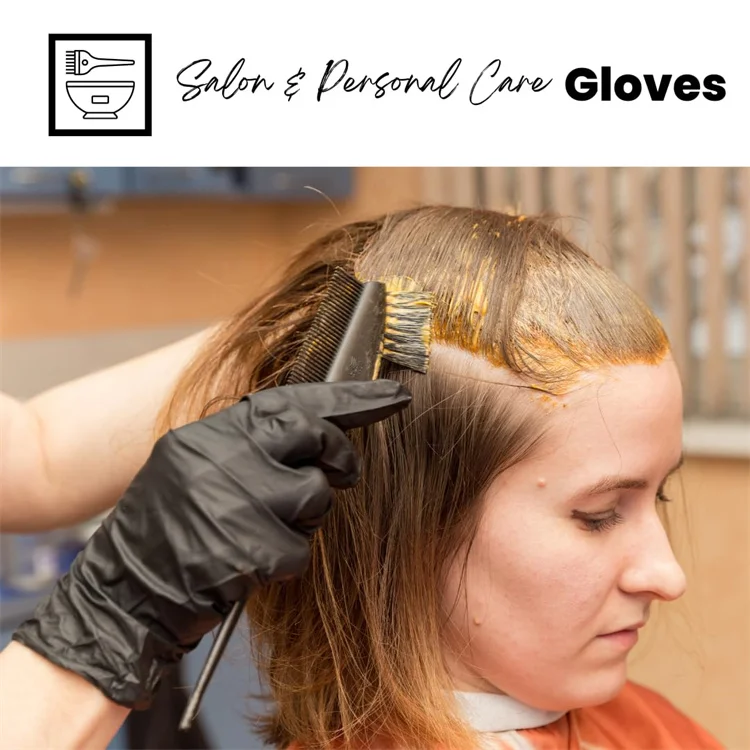 custom logo 5 mil latex free tattoo industry barber hair salon food service car household disposable glove pure nitrile gloves
