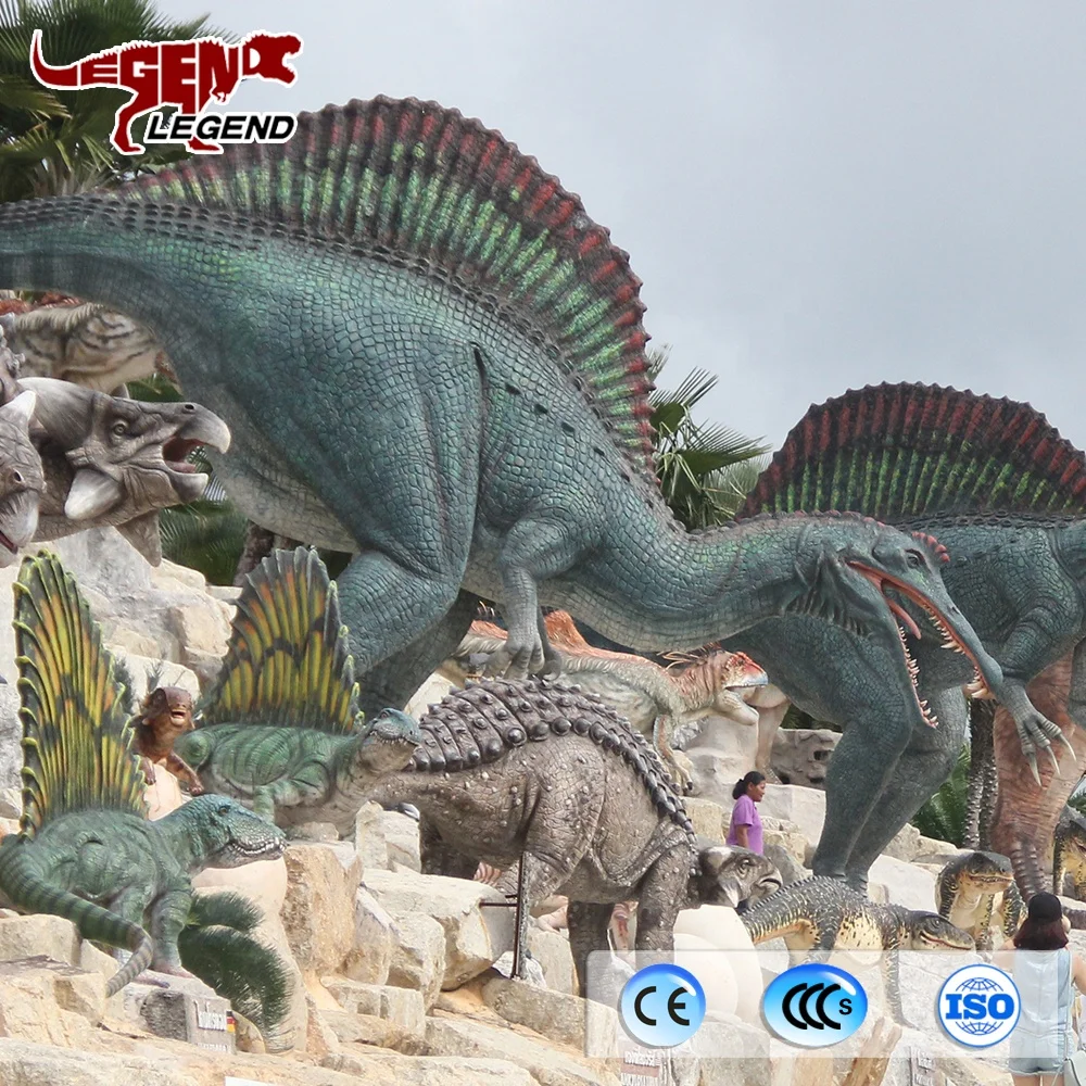 Jurassic life size robot dino simulation 3D dinosaur statues for park
