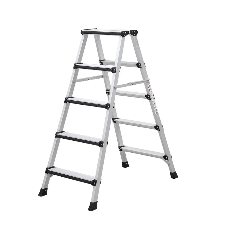 Two Side Ladder Household Ladder Folding Step Stool Portable Handy Work Ladders with Anti-collision Bar for Home