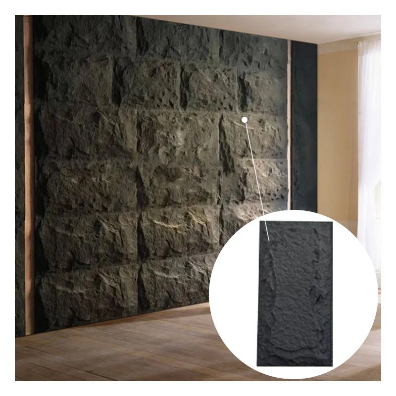 High Quality 3D stone panels PU lightweight Wall Cladding Artificial Polyurethane Pu