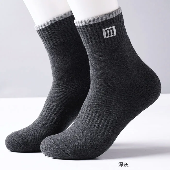 Компрессионные носки мужские спортивные с индивидуальным логотипом толстые хлопковые