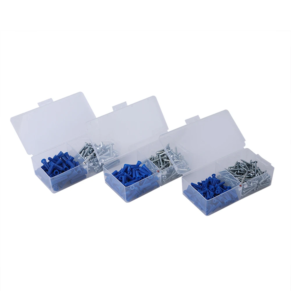 Plastic Expansion Anchor Furniture Screws Blue Easy Anchor Screw Kit