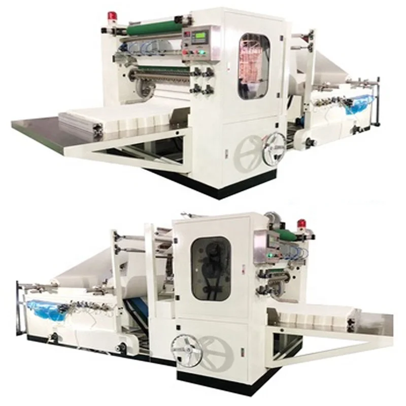 2/3/4/5/6/7 Line  Steel To Rubber/Steel Embossing V Fold Soft Facial Tissue Paper Folding Machine
