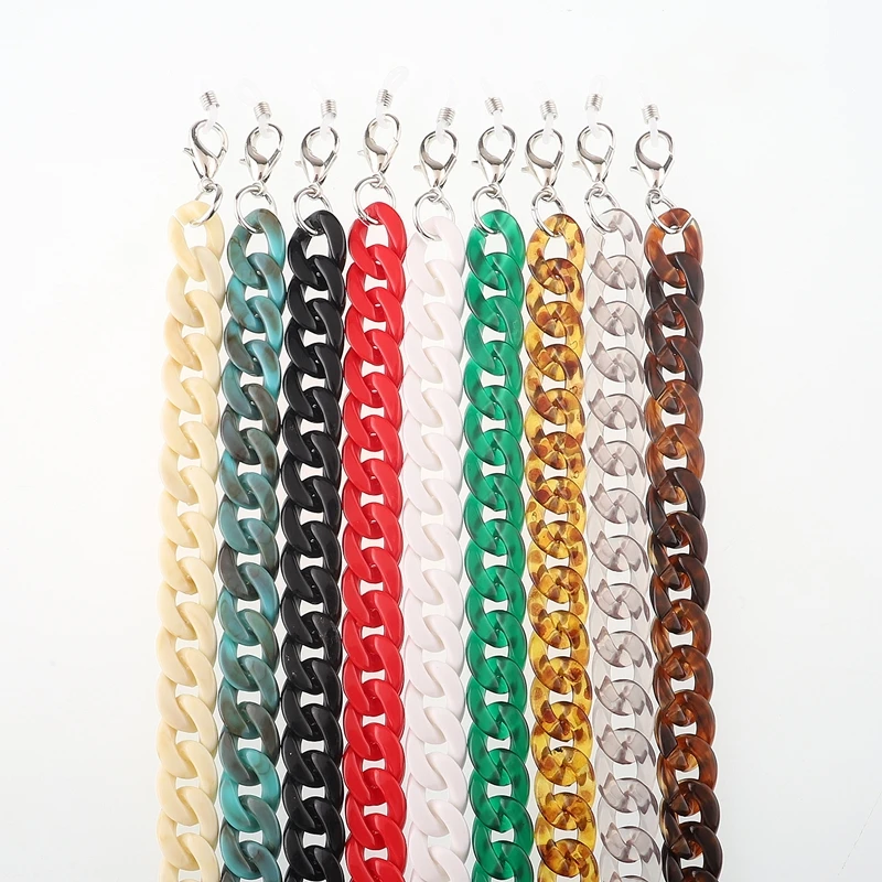 DLC011 Retro Tortoise Acrylic Glasses Chains Unique Eyeglasses Chain Sunglasses Holder Strap Eyewear Retainer Lanyard for Women