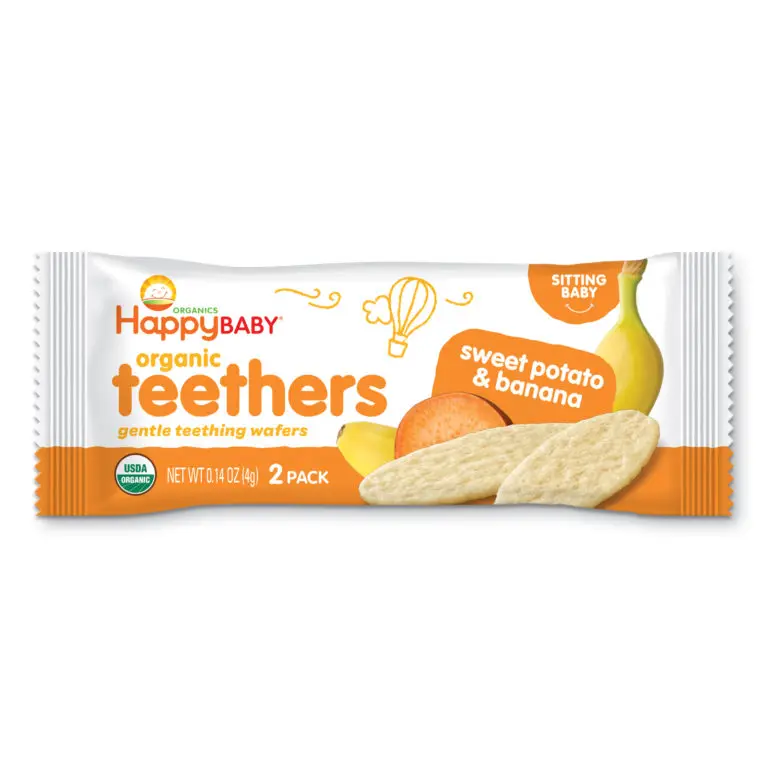 New Arrive Natural Sweetness Organic Sweet Potato & Banana Teethers Baby Snacks Help Develop Gums for Baby With