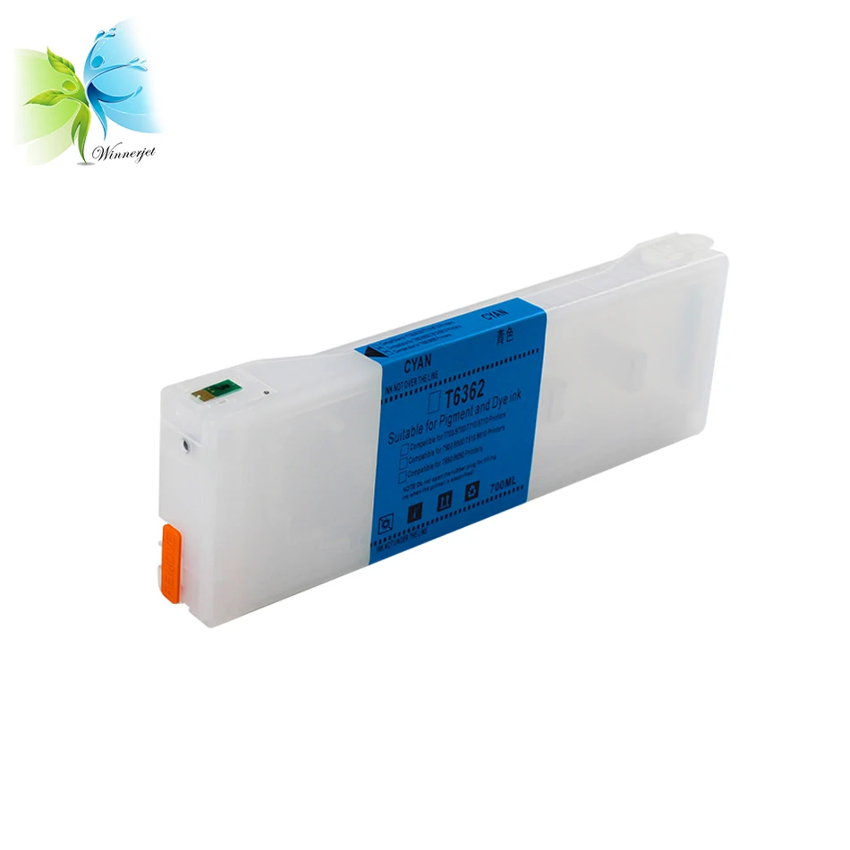 T6361-T6369 350ML 700ML Empty Refillable Ink Cartridge for Epson 7700 7900 9900 9890 9900 printer With Reset Chips