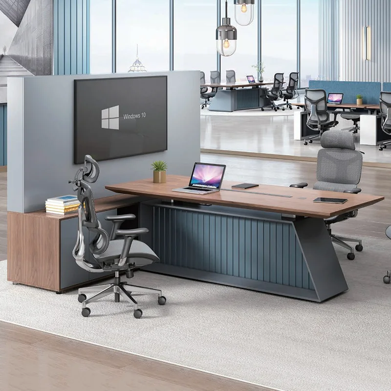 High-End Height Adjustable Office Executive Desk Negotiation Table Intelligent Office Room Standing Desk