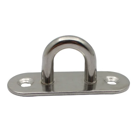 Heavy-Duty 304 Stainless Steel Ceiling Wall Mount Hanging Hardware Fitting 304 Stainless Steel Oval Eye Plate