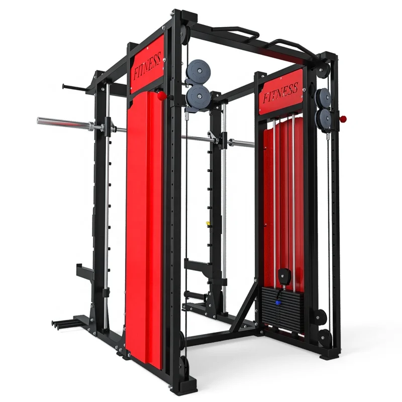 Free weight integrated rack squat rack wave fitness equipment smith machine strength training mutli function station
