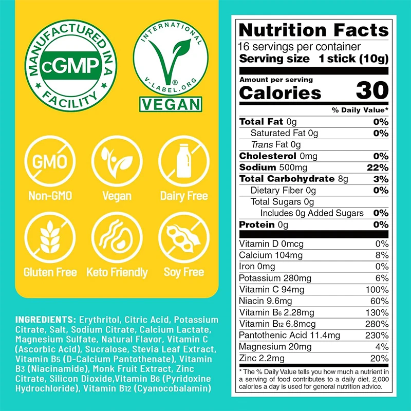 OEM/ODM Private Label Bodybuilding sports nutrition supplements energy drinks fruit flavor Electrolyte Drink Powder