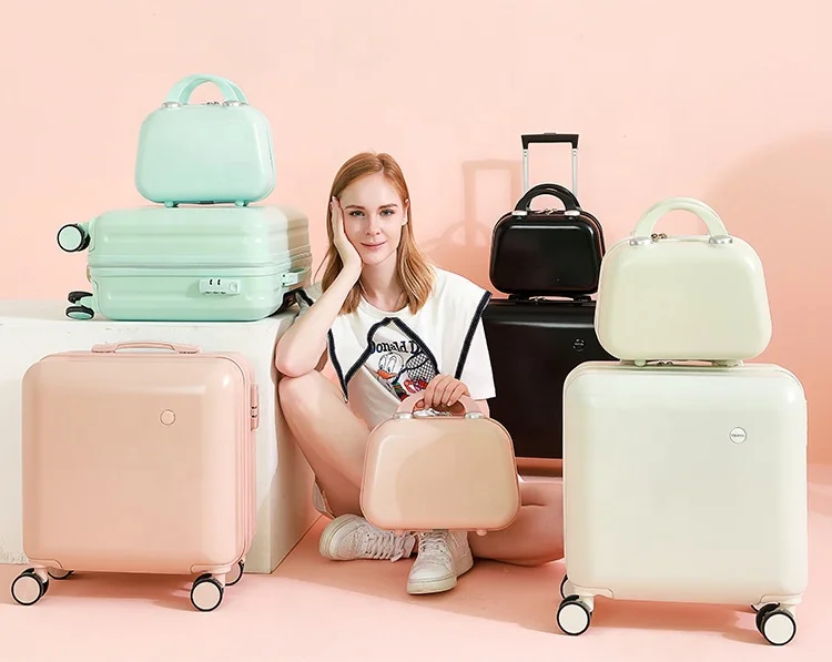 children carry on luggage trolley travel bag mini suitcase for kids