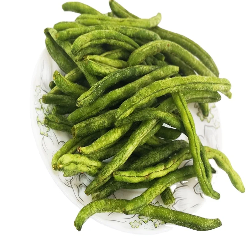 Halal Certificate Dried Vegetables Vacuum Fried Green Beans Chips For Wholesale Cheap And OEM Professional
