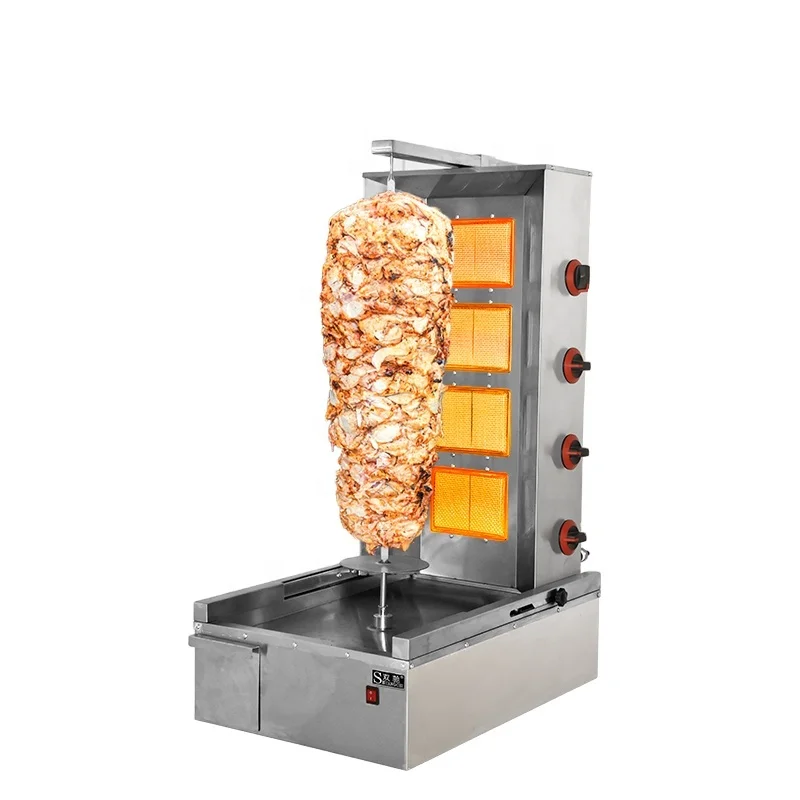Коммерческая автоматическая газовая шаурма-машина doner kebab, газовая Регулируемая гриль, Турция, профессиональная
