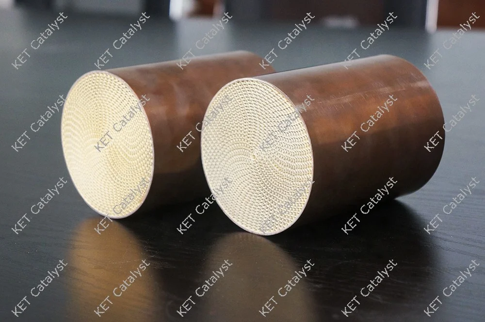 KET 3 core Auto metal honeycomb monolith carrier catalyst for exhaust catalytic converter