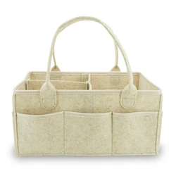 CPSIA Approved Felt Diaper Caddy Organizer Nursery Storage Bin for Boys and Girls Large Tote Bag and Car Organizer