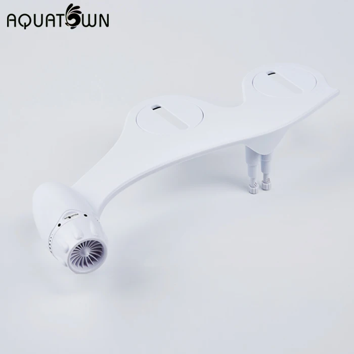 AQUATOWN Super Slim Dual Nozzles Toilet Bidet Attachment for Bathroom