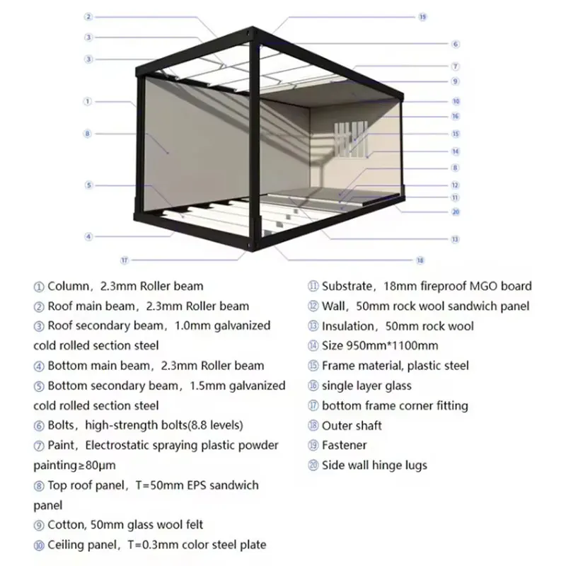 A popular way to live Mobile corrugation Homes House Detachable Prefabricated Container House With good house