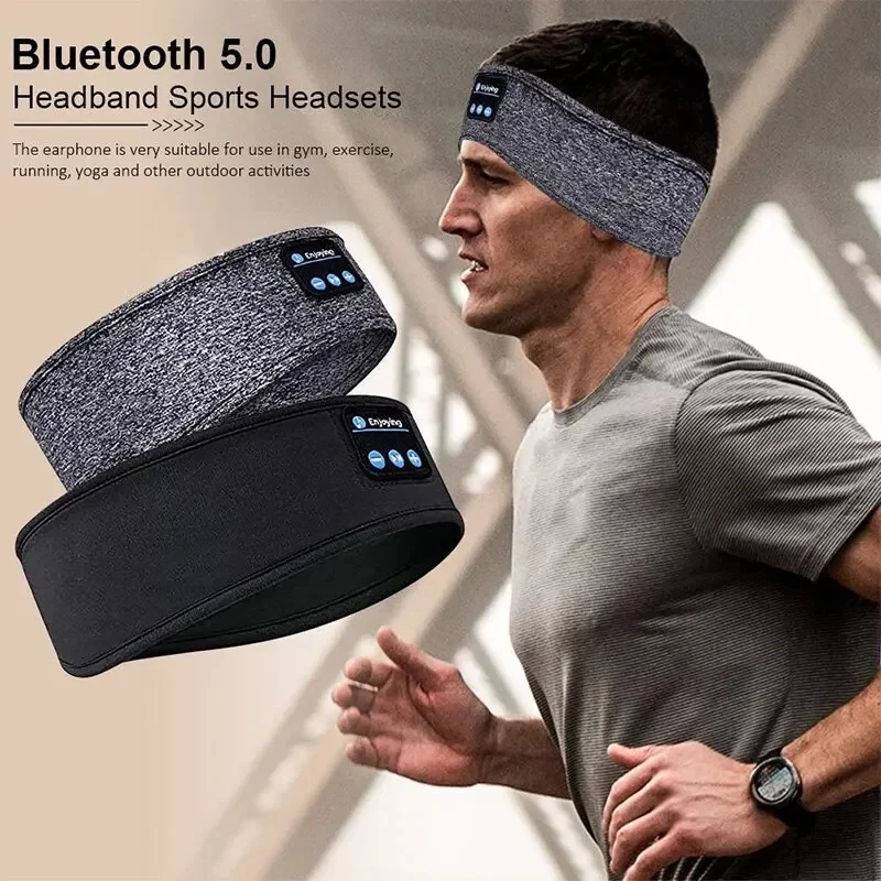 BT5.0 Headphones Headband Wireless Built-in Ultra-thin HD Stereo Headset for Sports Portable Earphone Sleep Headphones Eye Mask