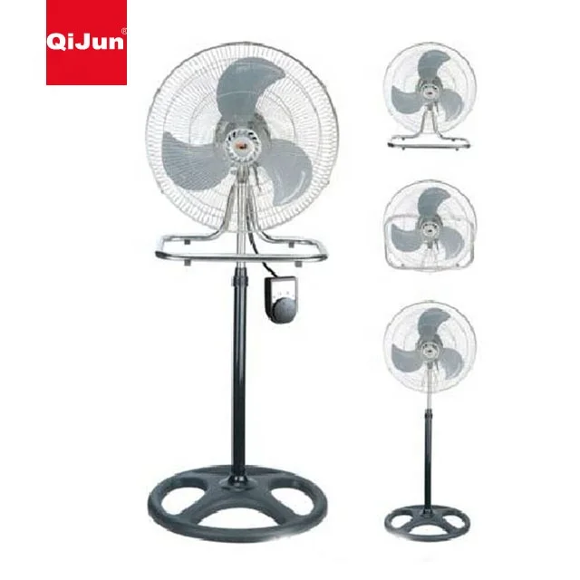 18 inch Metal material 3 in 1 electric power source industrial pedestal floor wall fan with CE certification