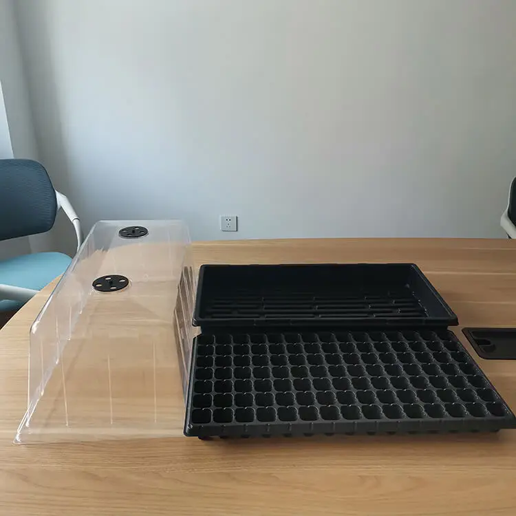 
garden transparent seed seedling tray cover heat preservation nursery trays lids 