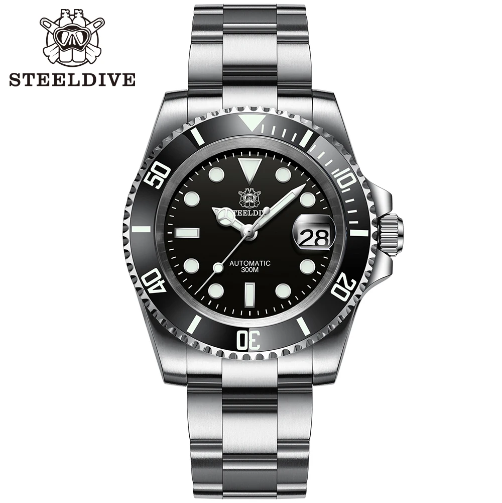 SD1953 Steeldive Brand 2020 New Arrival 41MM Stainless Steel Case Ceramic Bezel NH35 Automatic Mens Dive Wristwatch