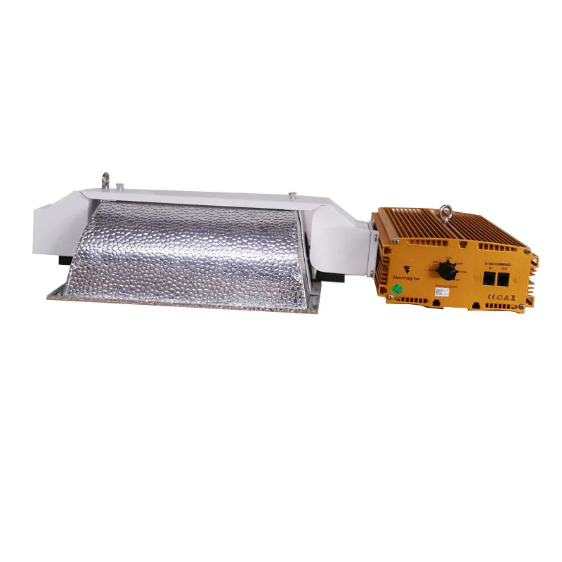 Greenhouse Hydroponics HID DE HPS Grow Light 600W 1000W Stucco Aluminum Lamp Shade Double Ended Hoods reflector