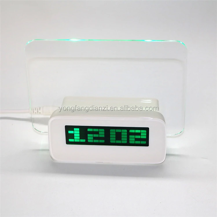 New Design 4 USB Port Hub Kids Diy Bedside Night Digital Alarm Clock with Message Board