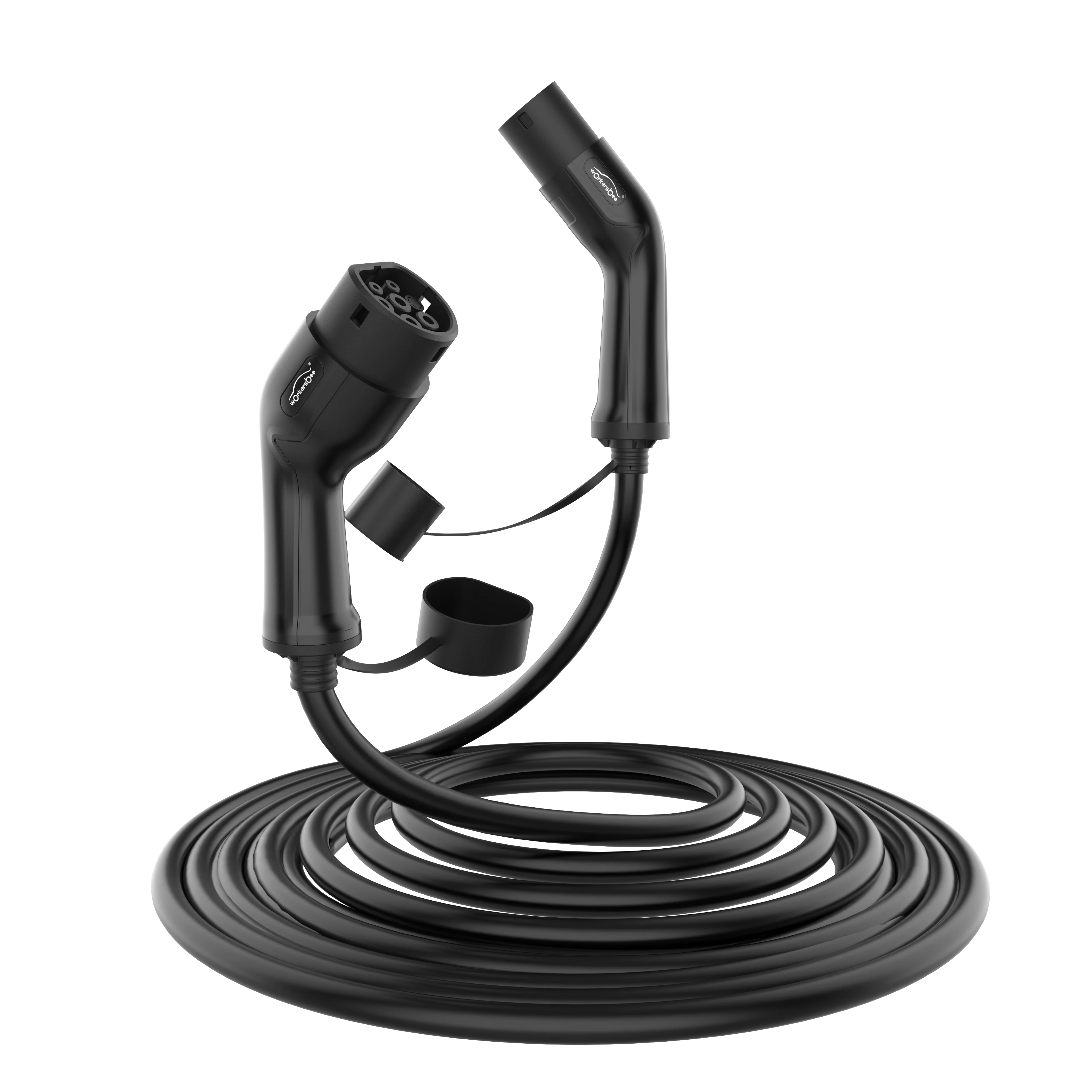 16A single phase type 2 to type 2 ev connector workersbee ev charging cable iec621962 to iec 621962