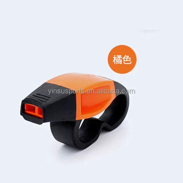 Macca soccer training Referee whistle finger Student teacher Game Sports Plastic soccer double cavity ring whistle