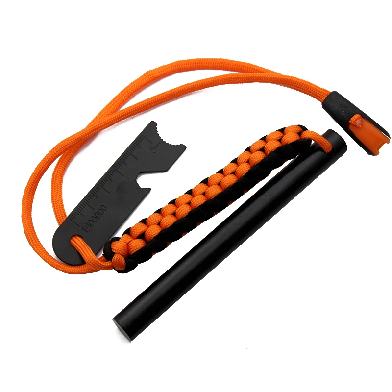 5inches Camp Bushcraft Paracord Handle Flint Fire Starter Sparking Ferrocerium Rod Lighter