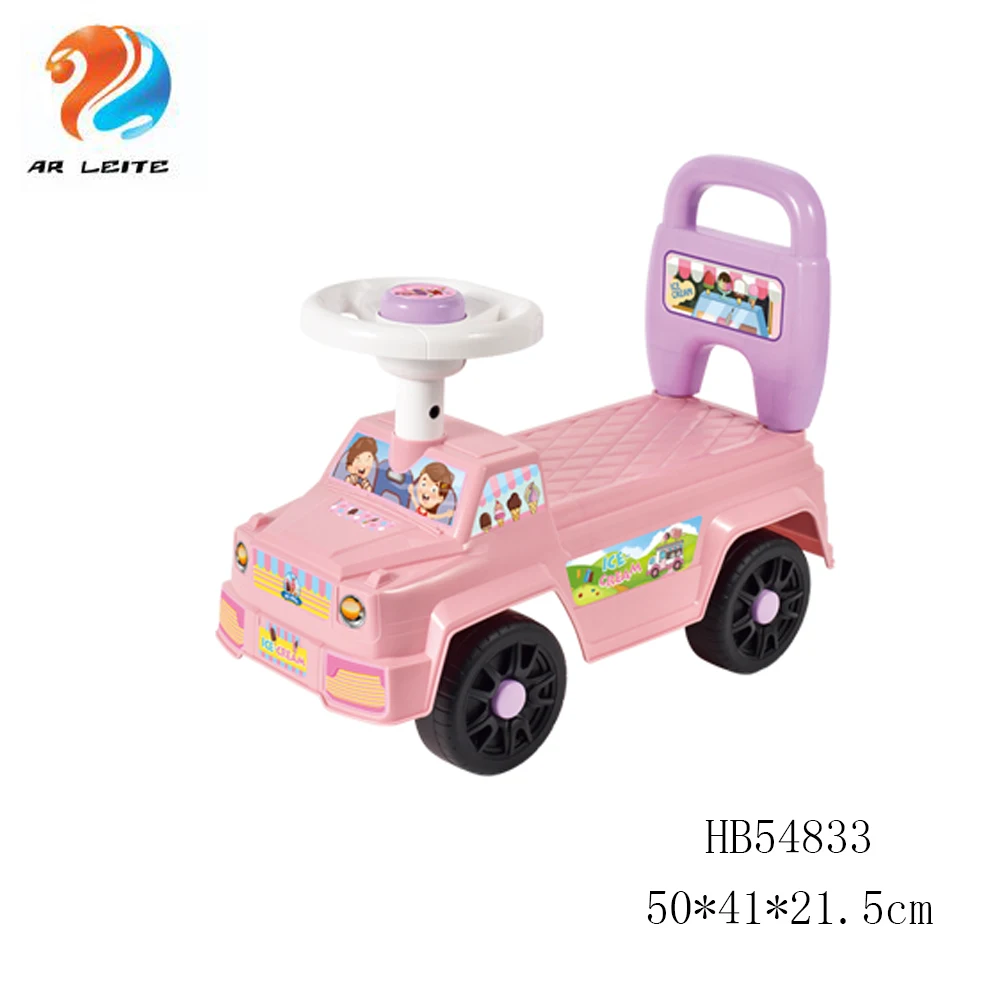 Wholesale Good-Looking And Care Style Plastic Ice Cream Foot Push Sliding Car Baby Ride On Car Toy For Kids