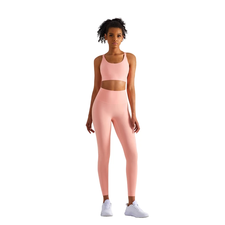 Hot Selling Gym Fitness No Front Seam Legging Sports Running Pants OEM High Waisted Yoga Leggings for Women With Side Pocket