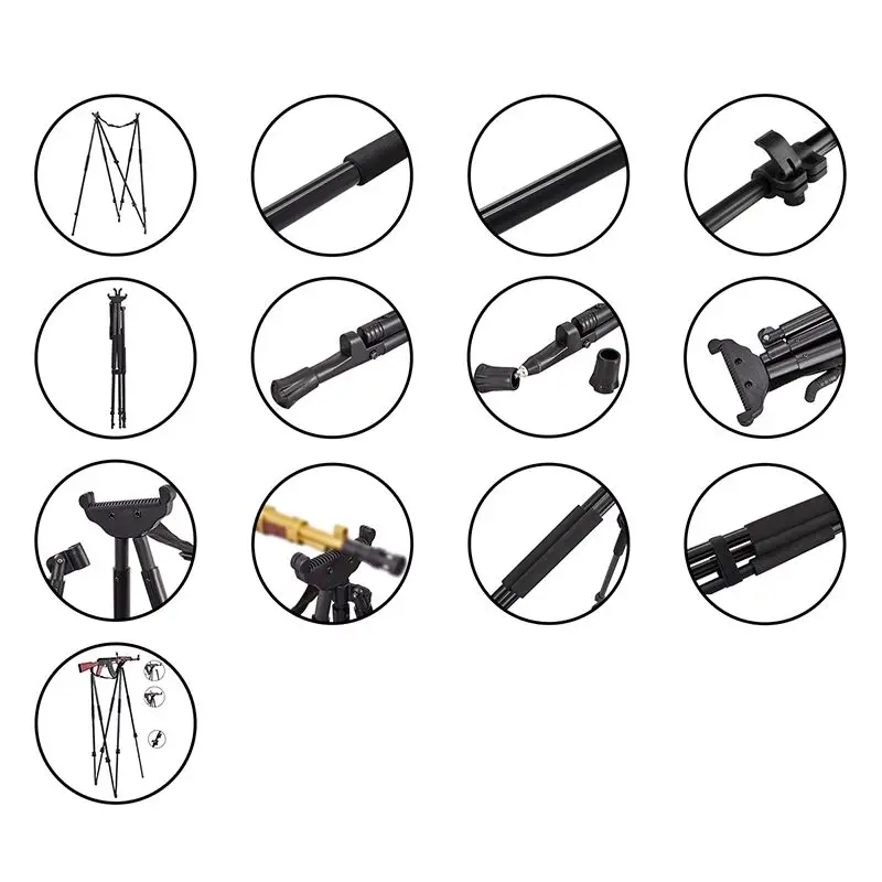 Telescopic Lightweight Aluminum Tripod  Monopod shooting hunting stickers hunting tripod stand for hunting