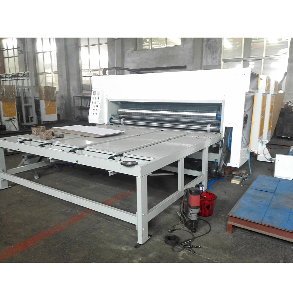 chain feeder 2 color slotter fully automatic carton box printing slotting die cutting machine