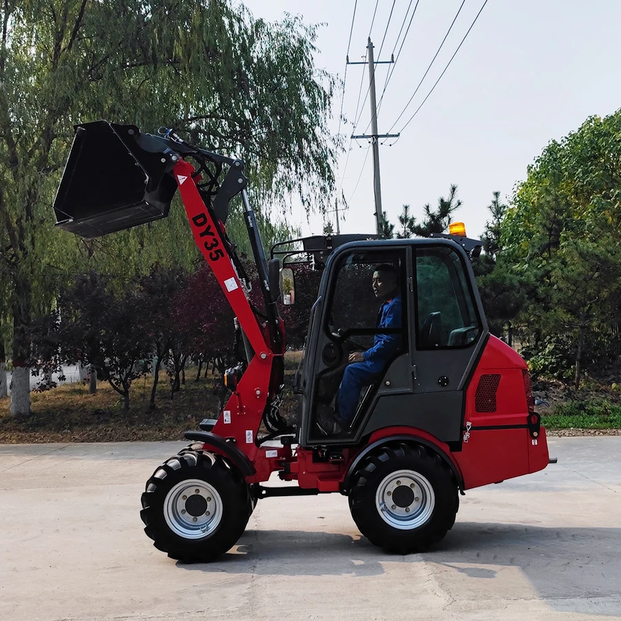 Hydrostatic Hydraulic System Small Front End Loader DY35 Garden Wheel Loader