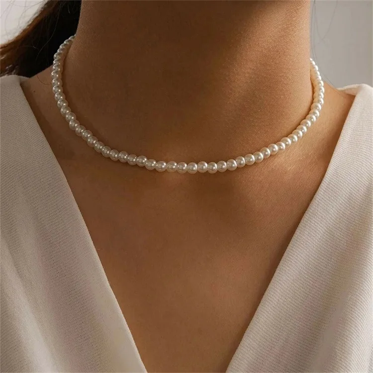 High Quality Fashion Pearls Necklace Women Gift 14k Gold Plated New Wholesales Choker Necklace