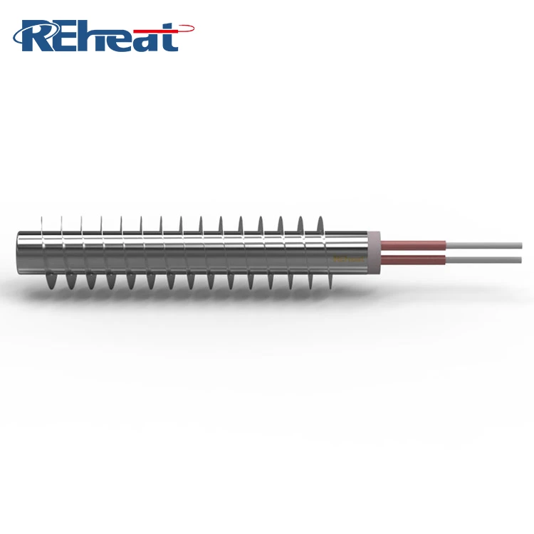 Высокая температура один 24v воздушный ребристая труба с резьбой плавник картридж нагрев воды нагреватель