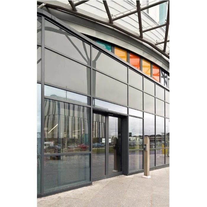 Commercial entry security sliding door aluminium glass automatic sliding door exterior