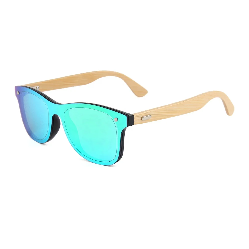 
Wholesale Mirror Lens China Wood Bamboo glasses Custom Logo Cat.3 Polarized 2021 Wooden Sunglasses 