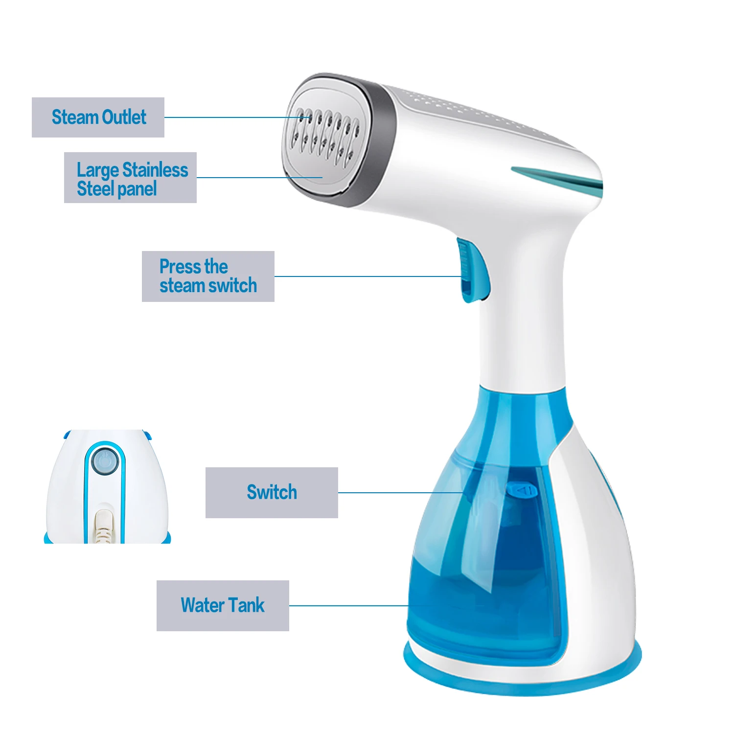 OEM Mini Garment Steamer Clothes Steamer Ironing Home Use Iron Handheld Steamer Garment