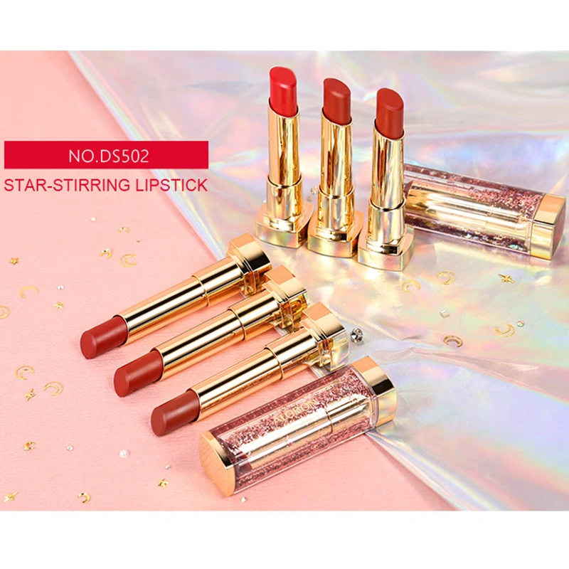 Alobon Diamonds Moisturizing Lipstick Waterproof Long Lasting Non-stick Matte Velvet Lipstick