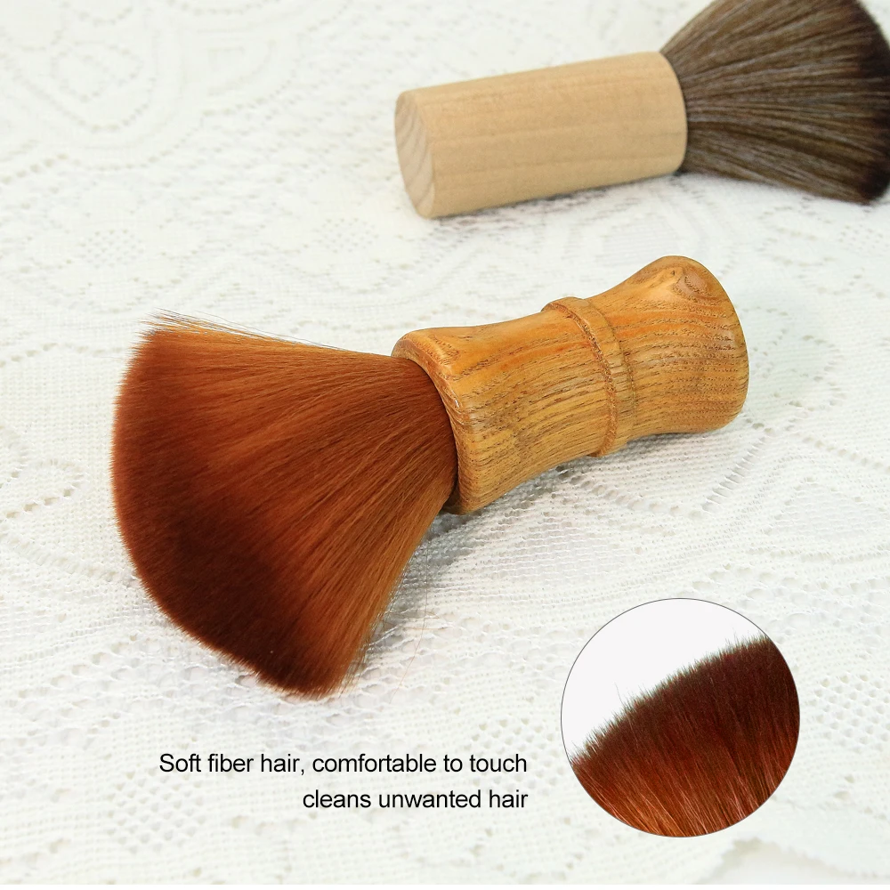 Masterlee Large wooden brush Hair Cutting Neck Duster Brush custom beard brush with beauty