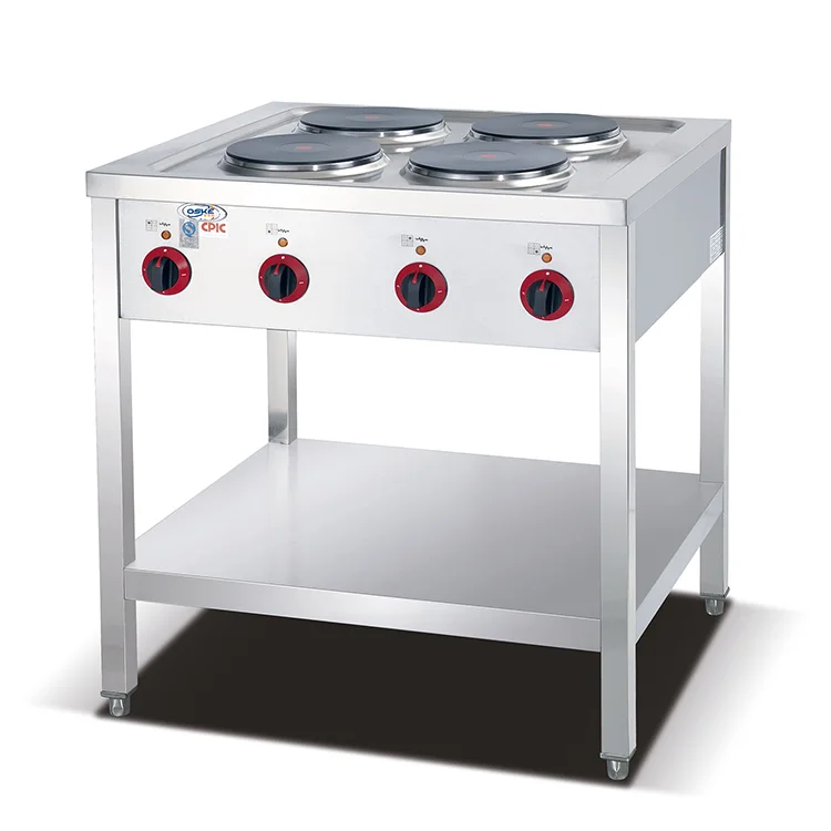 Commercial Hotel Restaurant Kitchen Appliances Freestanding 6 Burners Stove Grill Electric Hot Plate Cooker with Cabinet