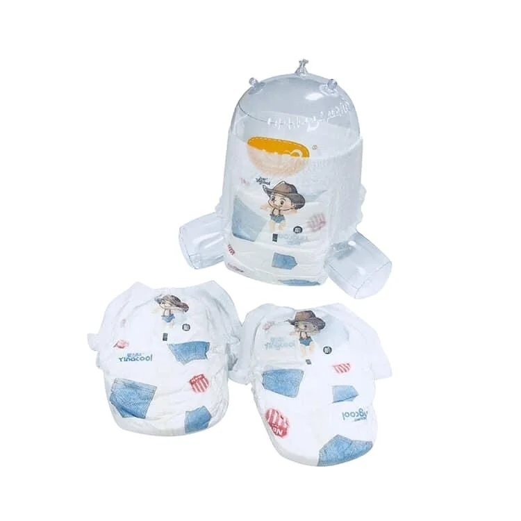 
Hiya Baby Diaper 3D Soft Cartoon Printed Disposable Panty Diaper Bag Cotton 20 FT Container 3D Leak Prevention Channel 