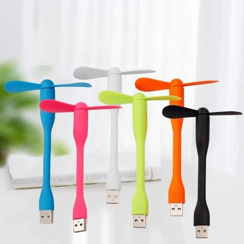 Flexible Bendable Fan USB Small Fan For Power Bank Laptop PC AC Charger Hand Cool Mini Fan For Computer Summer Gadget W24-285