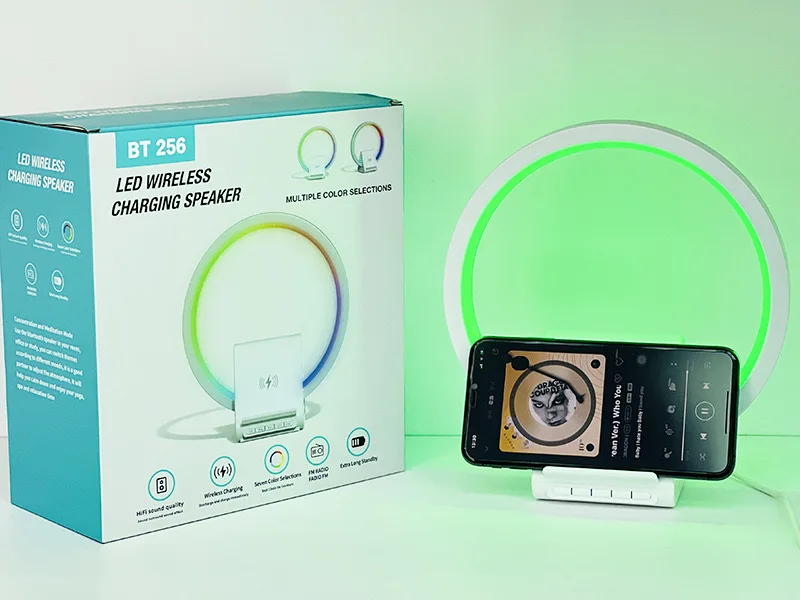 alarm clock 15w fast charging   wireless charger bedside lamp 3 in 1 wireless charger for android