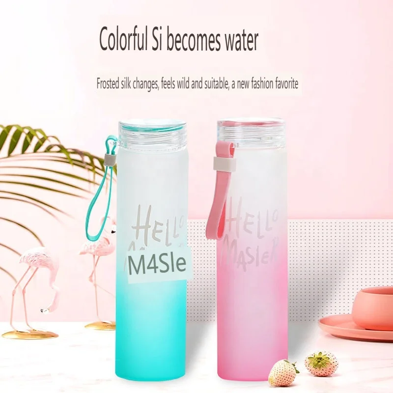 Water cup printing logo gradient color colorful glass Creative frosted dazzling activity gift cup advertising water cup