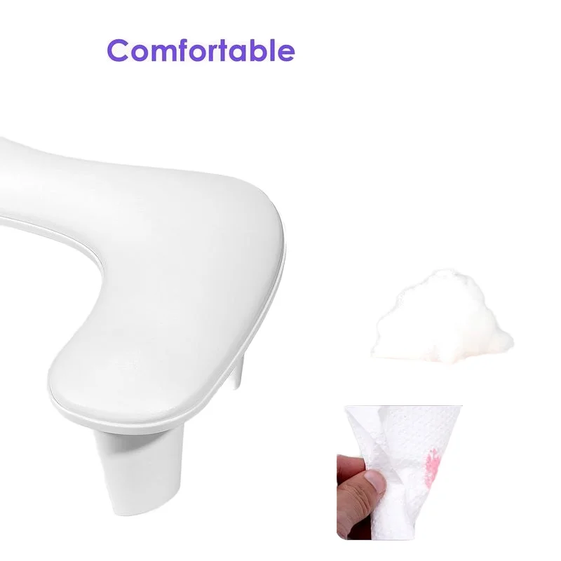 wholesale beautiful salon nail table home manicure leather hand pad foot bracket nail U-shaped pillow leather tilt soft pillow